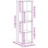 vidaXL | B&uuml;cherregal | Schwarz Eichen-Optik 36 x 30 x 143 cm Holzwerkstoff