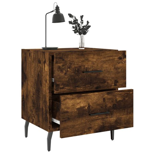 vidaXL Nachttisch R&auml;uchereiche 40x35x47,5 cm Holzwerkstoff