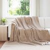 vidaXL &Uuml;berwurfdecke Kamel 240 x 270 cm Fleece
