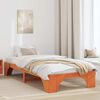 vidaXL Bettrahmen Wachsbraun 90 x 190 cm Massives Kiefernholz