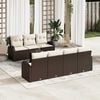 vidaXL Gartensofa-set Braun 55 x 55 x 37 cm Poly-Rattan