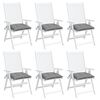 vidaXL Stuhlkissen 6 Stk. Grau 50x50x7 cm Oxford-Gewebe