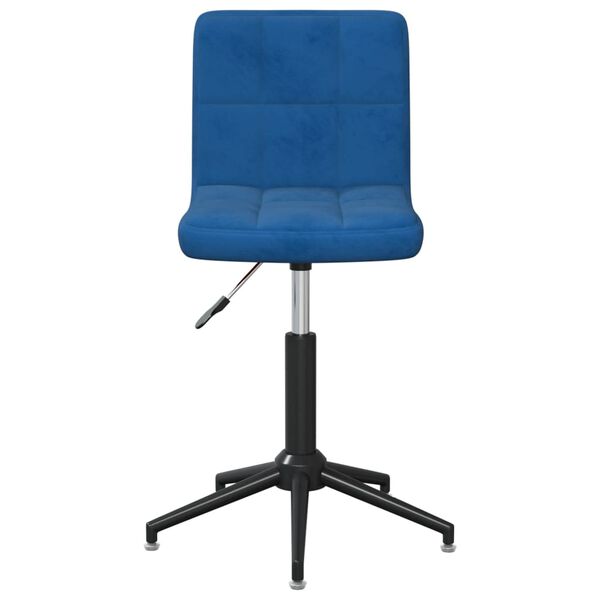 vidaXL Esszimmerst&uuml;hle 4 Stk. Drehbar Blau Samt