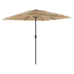 vidaXL Sonnenschirm mit LED und Stahlmast Braun 248x248x248 cm