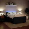 vidaXL Boxspringbett mit Matratze Schwarz 160x200 cm Samt
