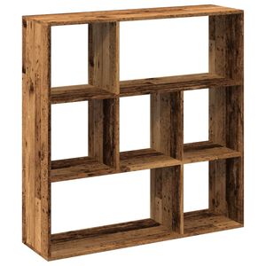 vidaXL Raumteiler-B&uuml;cherregal Altholz-Optik 102x29x103,5 cm