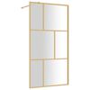 vidaXL Duschwand f&uuml;r Begehbare Dusche ESG Klarglas Golden 115x195cm