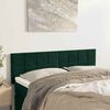 vidaXL Kopfteile 2 Stk. Dunkelgr&uuml;n 72x5x78/88 cm Samt