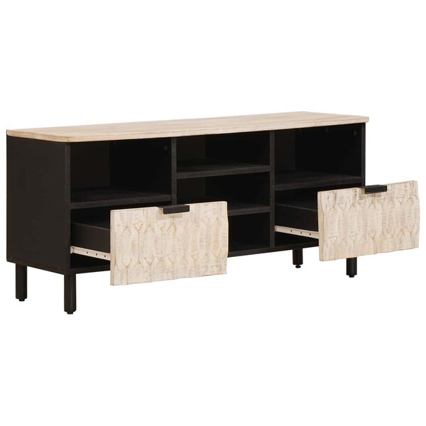 vidaXL TV-Schr&auml;nk Wei&szlig;e gewaschene Oberfl&auml;che 100 x 33 x 46 cm