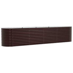 vidaXL Hochbeet Braun 400 x 80 x 81 cm Stahl
