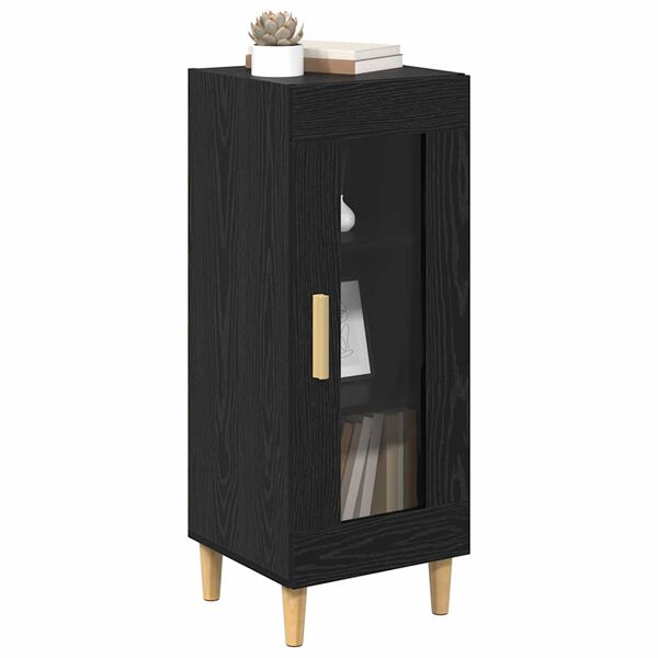 vidaXL Sideboard Schwarz Eichen-Optik 34,5 x 32,5 x 90 cm