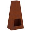 vidaXL Feuerstelle Braun 50 x 35 x 100 cm Wetterfeststahl