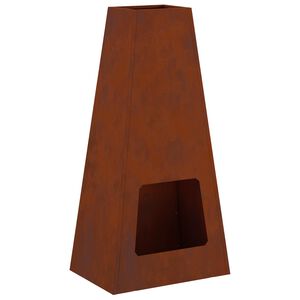 vidaXL Feuerstelle Braun 50 x 35 x 100 cm Wetterfeststahl