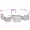 vidaXL 8-tlg. Garten-Sofagarnitur mit Kissen Beige Poly Rattan