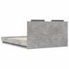 vidaXL Bettgestell mit Kopfteil Betongrau 140x200 cm Holzwerkstoff