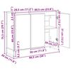 vidaXL Seitenschrank Altholz 96,5 x 30 x 75 cm Holzwerkstoff