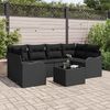 vidaXL Gartensofa-set Schwarz 55 x 55 x 37 cm Poly-Rattan