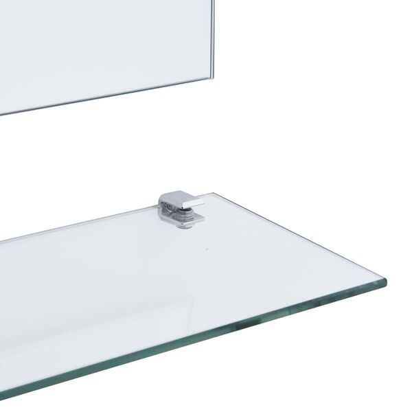 vidaXL Wandspiegel mit 5 Ablagen Silbern 100&times;60 cm