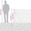 vidaXL Zaun mit Pfosten Grau 1 x 10 m Stahl
