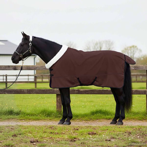 vidaXL Pferdedecke Volles Dunkelbraun 135 cm Polarfleece