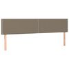 vidaXL Boxspringbett mit Matratze & LED Taupe 120x190 cm Stoff