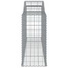 vidaXL Gabionen mit Hochbogen 17 Stk 300x50x100/120cm Verzinktes Eisen