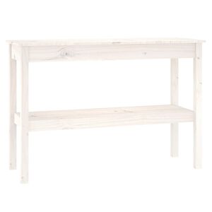vidaXL Konsolentisch Wei&szlig; 110x40x75 cm Massivholz Kiefer