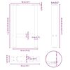 vidaXL Couchtischbeine Anthrazit 2 Stk. 38x(42-43) cm Stahl