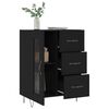 vidaXL Sideboard Schwarz 69,5x34x90 cm Holzwerkstoff