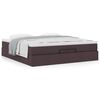 vidaXL Ottoman-Bett mit Matratze Dunkelbraun 160x200 cm Stoff
