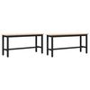 vidaXL Esstische 100 x 32,5 x 49 cm 2 stk. Massives Kiefernholz Natur