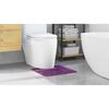 vidaXL Rutschfeste Badematte mit Toilettenausschnitt Lila 50 x 50 cm