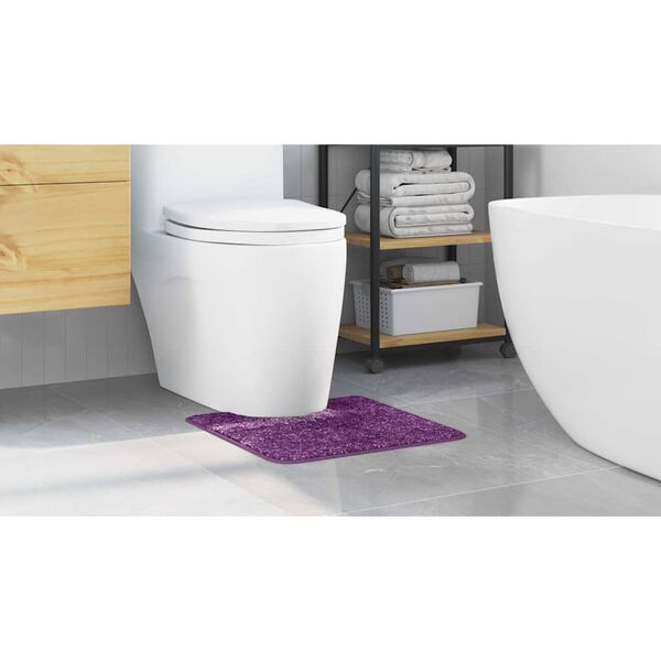 vidaXL Rutschfeste Badematte mit Toilettenausschnitt Lila 50 x 50 cm