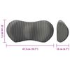 vidaXL Kopfkissen mit Kissen Grau 47 x 24 x 13 cm 4D Mesh