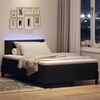 vidaXL LED Boxspringbett mit Matratze Schwarz 120 x 200 cm Samt