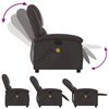 vidaXL Massagesessel Relaxsessel Dunkelbraun Echtleder