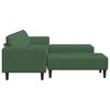 vidaXL Sofa mit Kissen Dunkelgr&uuml;n 250 x 188 x 76 cm Cordstoff