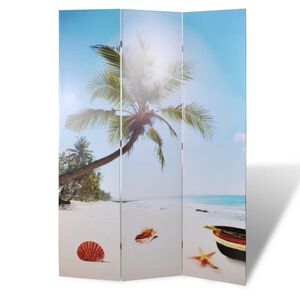 vidaXL Raumteiler klappbar 120 x 170 cm Strand