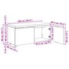 vidaXL Flurbank mit Kissen mit Speicher Graues Sonoma 100 x 38 x 46 cm