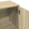 vidaXL Sideboard Sonoma-Eiche 90,5x29,5x65 cm Holzwerkstoff