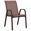 vidaXL Garten Bistro Set 3 pcs Braun Stahl