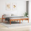 vidaXL Bettrahmen Wachsbraun 200 x 200 cm Massives Kiefernholz