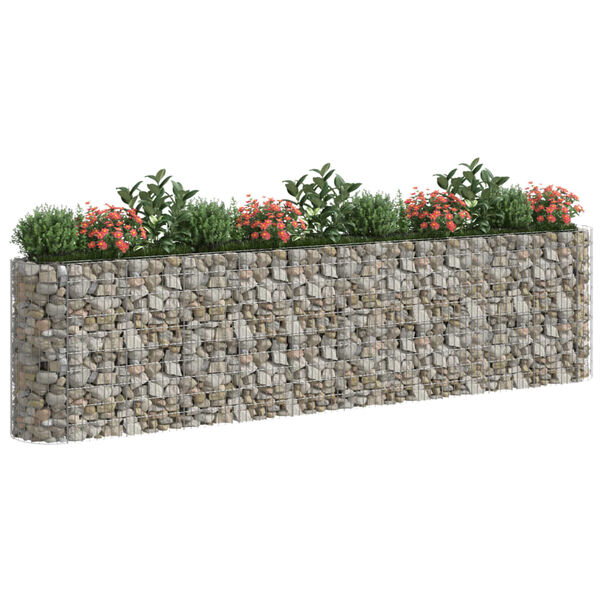 vidaXL Gabionen-Hochbeet Verzinktes Eisen 400x50x100 cm