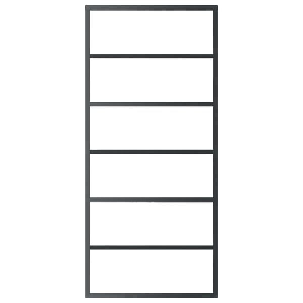 vidaXL Schiebet&uuml;r mit Beschlag ESG-Glas & Aluminium 90x205 cm