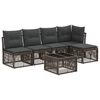 vidaXL Gartensofa-set 6 stk. Grau Poly-Rattan
