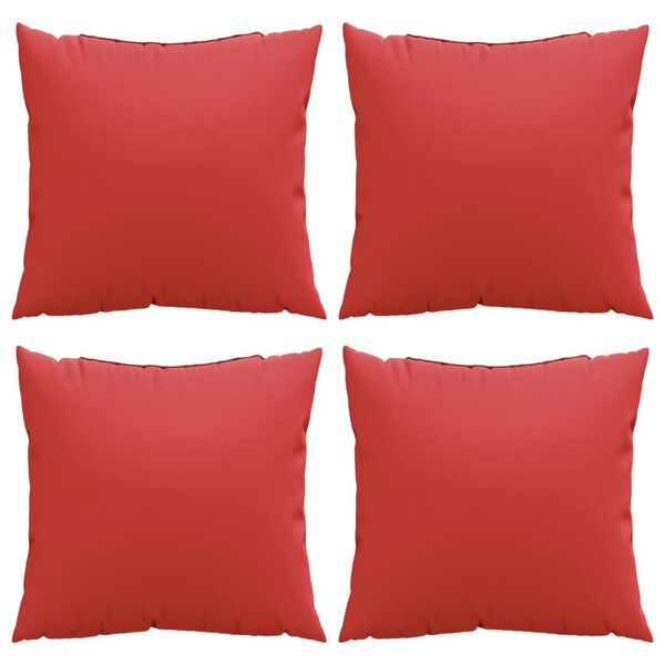 vidaXL Zierkissen 4 Stk. Rot 50x50 cm Stoff