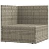 vidaXL 11-tlg. Garten-Lounge-Set mit Kissen Grau Poly Rattan