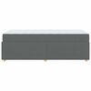 vidaXL Bettrahmen mit Matratze Dunkelgrau 100 x 200 cm Stoff