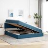 vidaXL Aufbewahrungsbett mit Matratze Dunkelblau 180 x 200 cm Samt