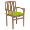 vidaXL Stapelbare Gartenst&uuml;hle mit Kissen 6 Stk. Massivholz Teak
